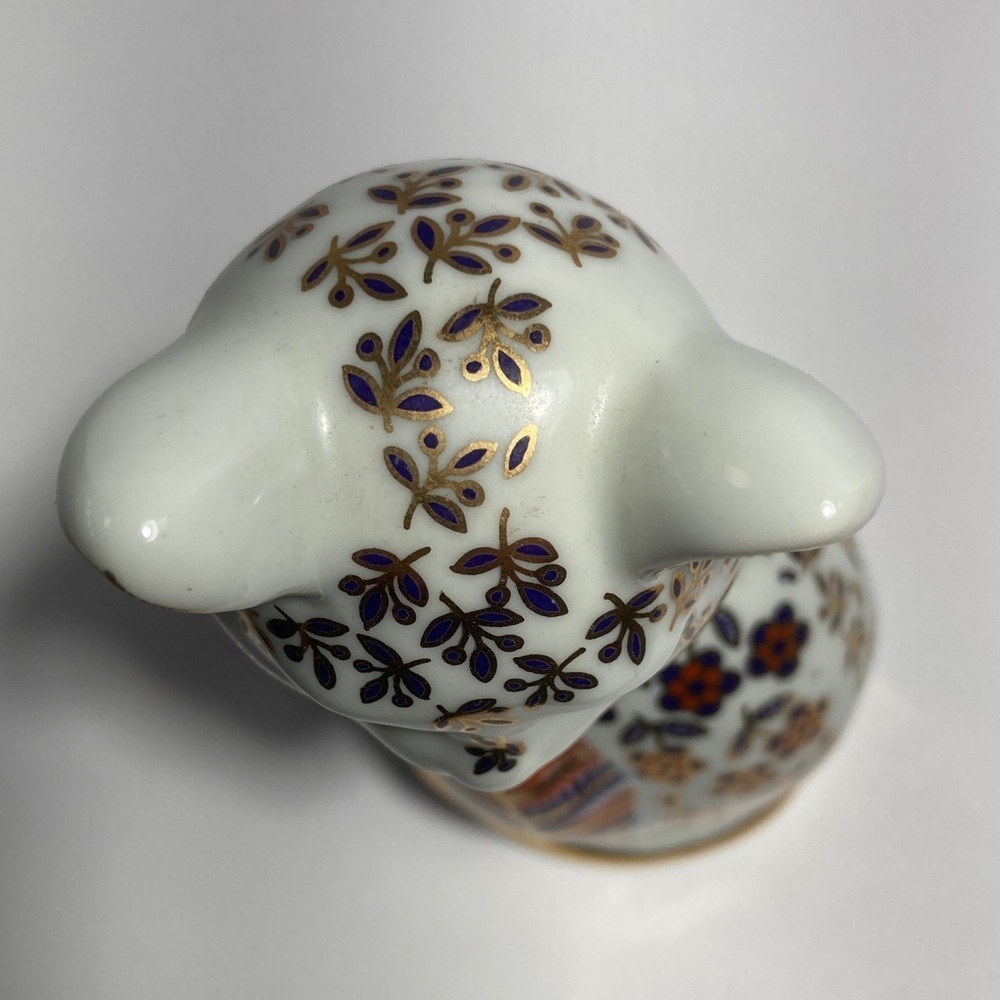Vintage Cat Figurine Japanese Imari Neko Floral Hand painted Porcelain Decor - Picture 10 of 10